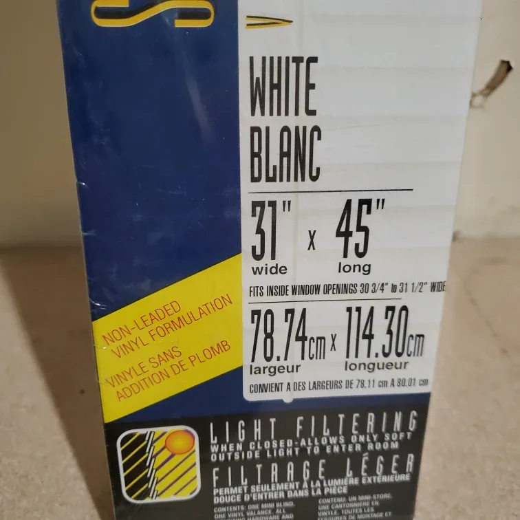 white blinds 31" x 45" thumbnail
