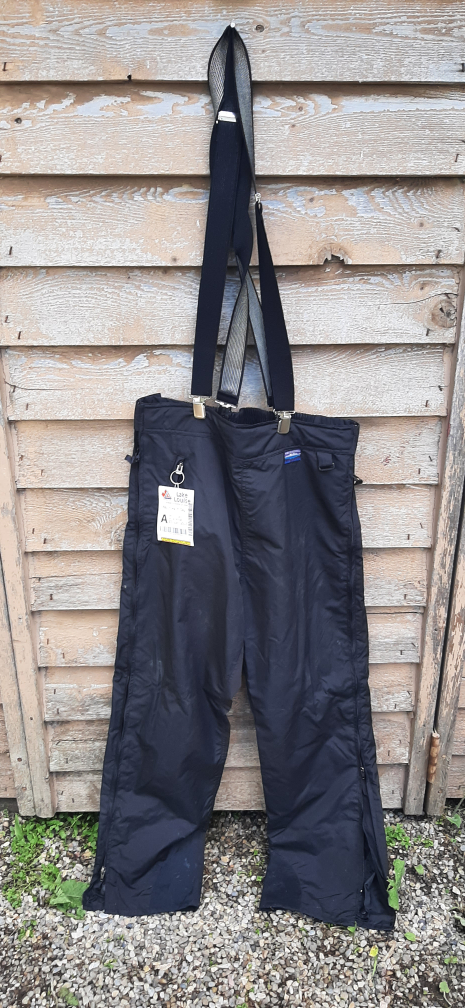 White Sierra Ski Pants with Suspenders