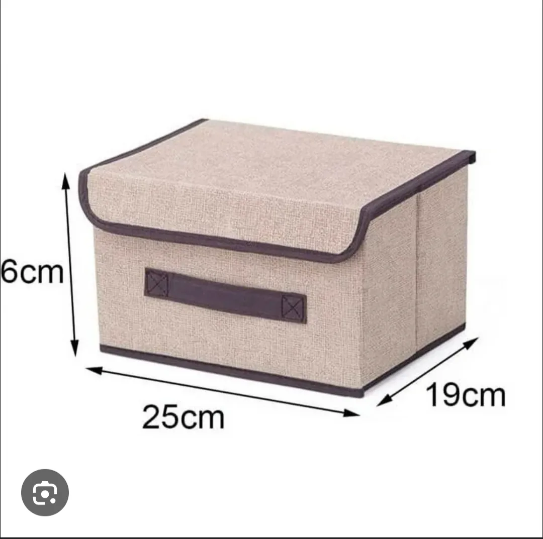 Collapsible Fabric Storage Box with Lid image indicator(3)