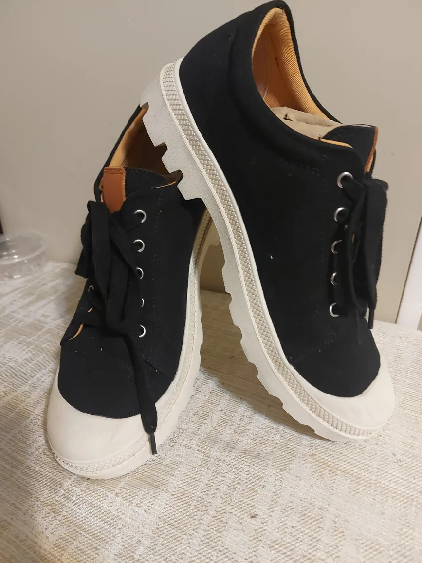 Palladium Pampa Oxford Unisex Sneakers, Black, Size 7 thumbnail