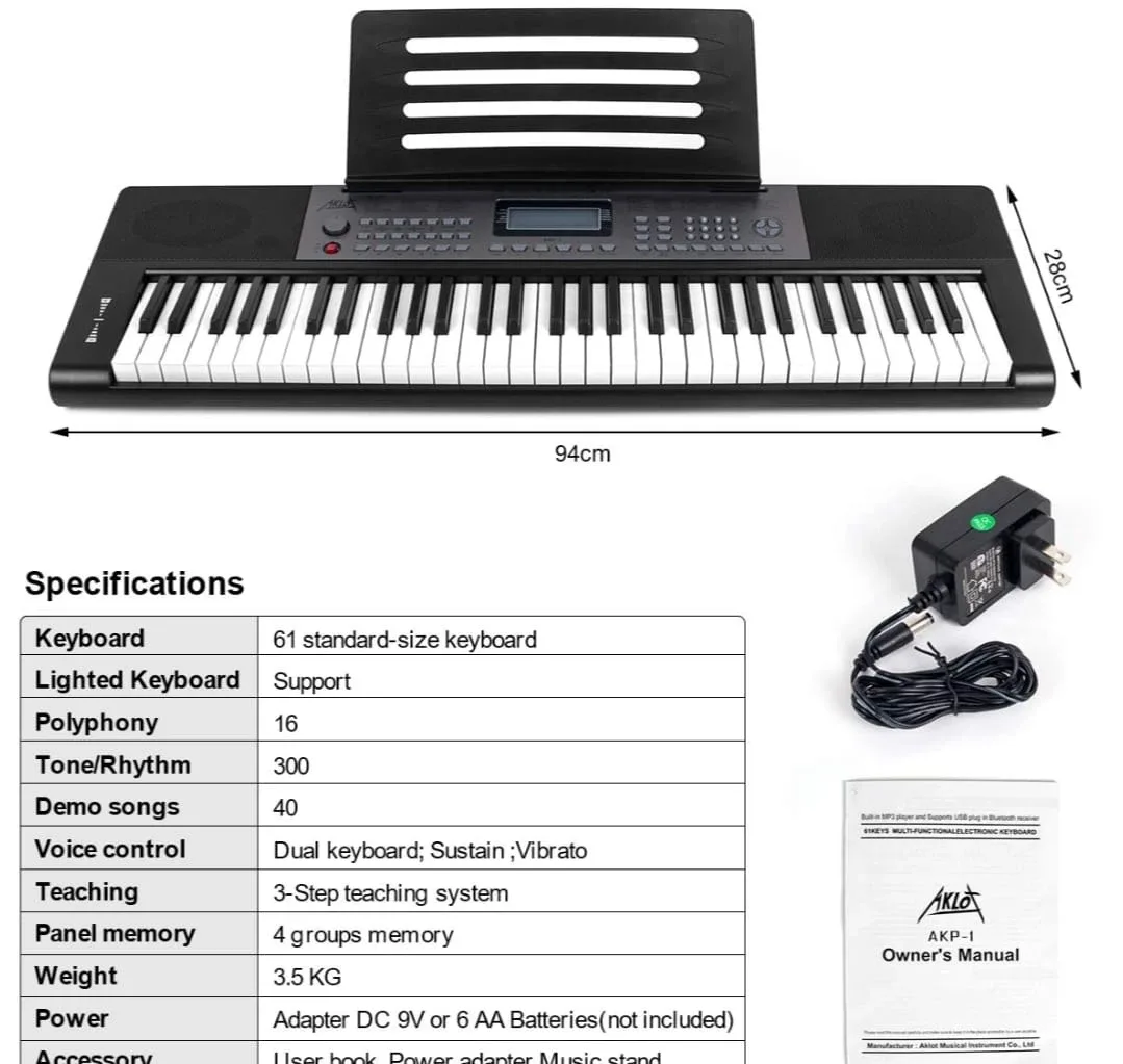 Aklot AKP-I 61-Key Keyboard image indicator(5)