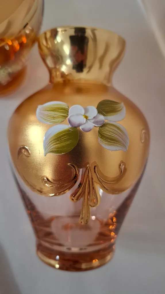 Handpainted Murano-Style Bud Vase thumbnail