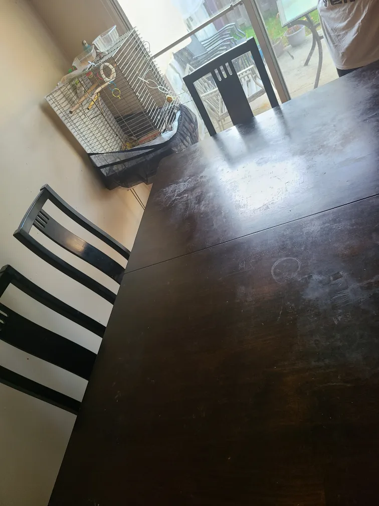 Dark Brown Extendable Dining Table with Chairs image indicator(3)