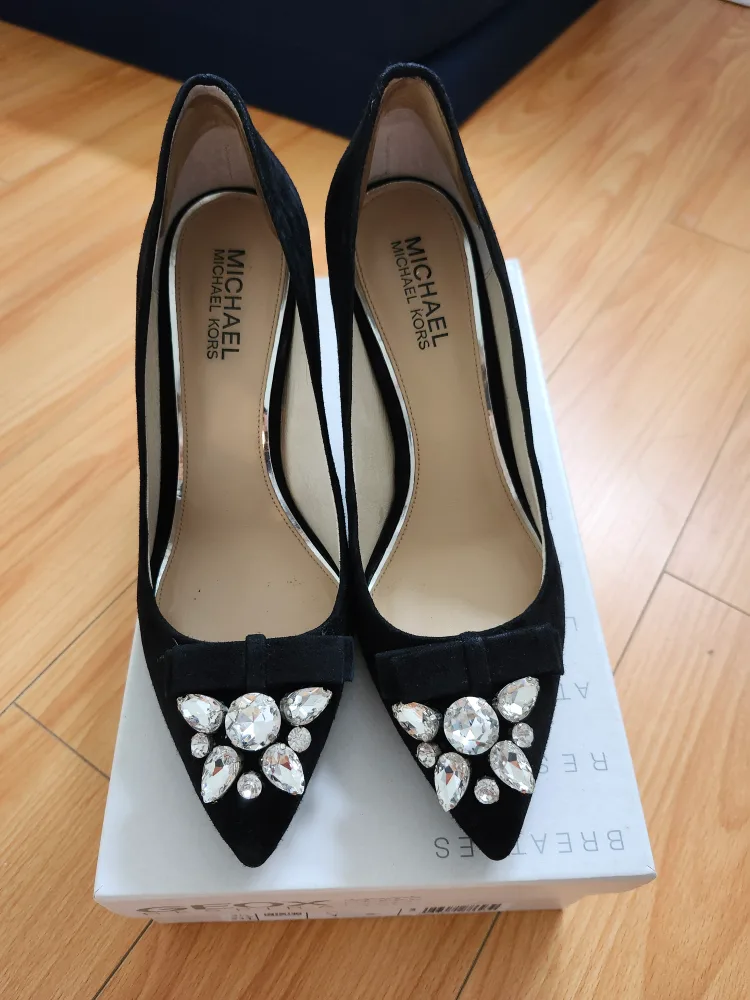 Michael Kors Black Suede Heels - Size 6.5 thumbnail
