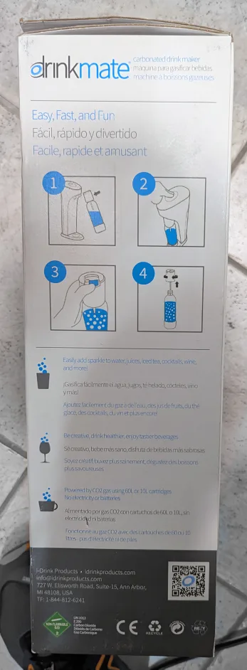 BNIB Drinkmate Carbonated Drink Maker - SodaStream Compatible image indicator(4)