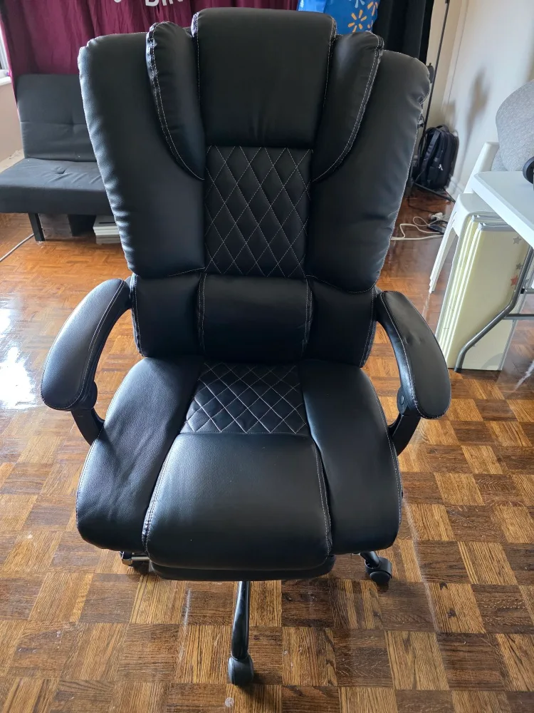 Black Leather Executive Office Chair thumbnail
