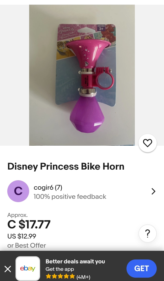 Disney Princess Bike Horn - photo 4