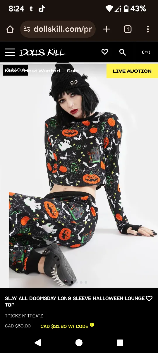 Dollskill Trickz N' Treatz Halloween Top image indicator(2)