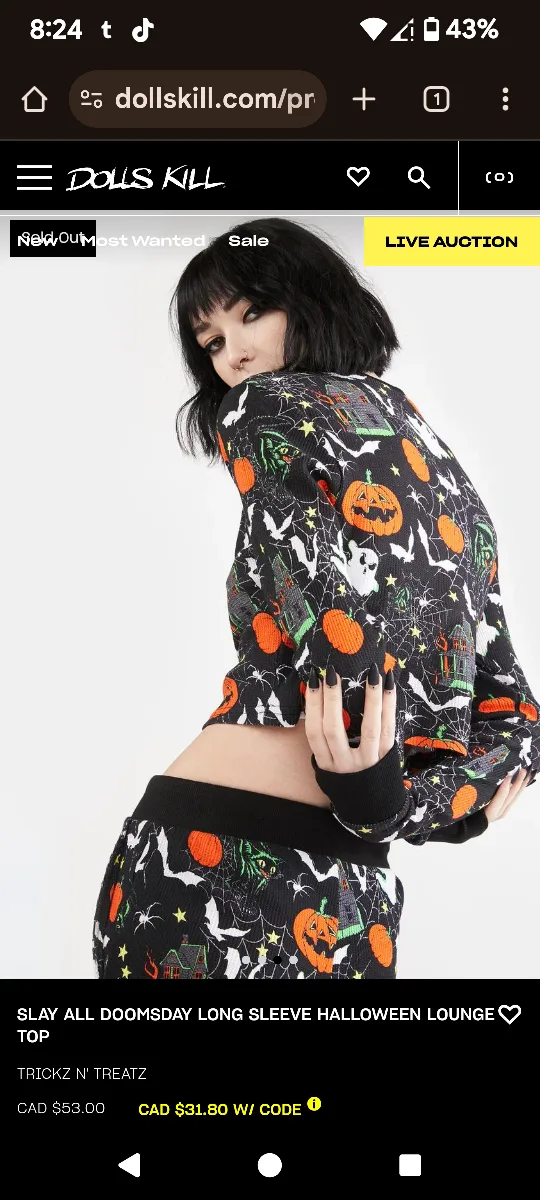 Dollskill Trickz N' Treatz Halloween Top image indicator(4)
