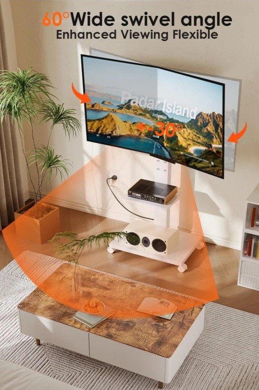 Rolling TV Stand with Mount - photo 4