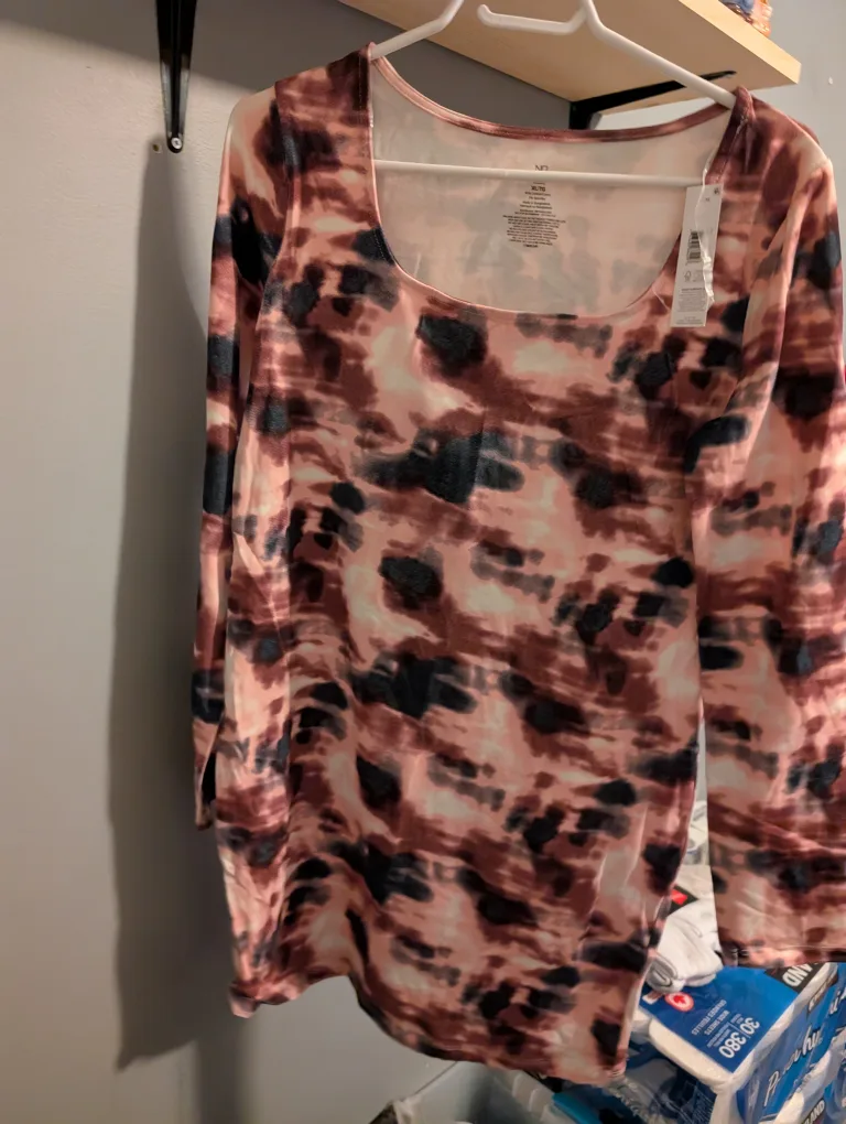 New Apt. 9 XL Top - Brown & Pink Tie Dye thumbnail