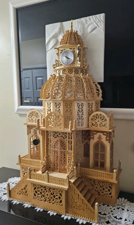 Wooden Fretwork Clock Tower image indicator(3)