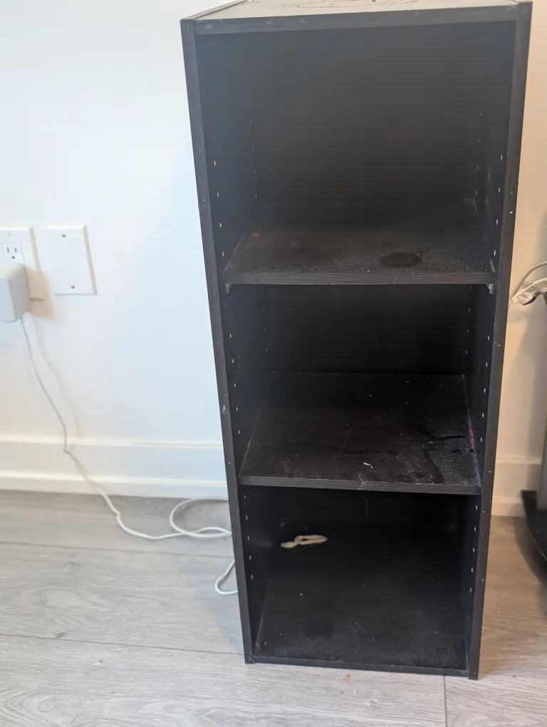 Black Shelf Unit wooden thumbnail