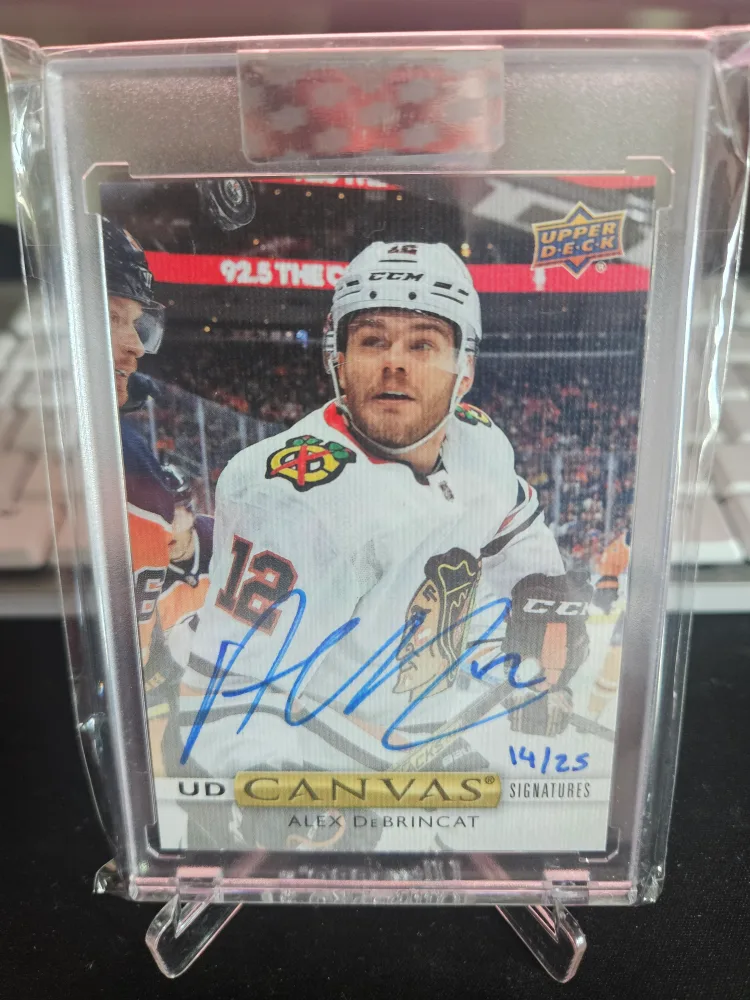 Alex DeBrincat Upper Deck Canvas Signature Hockey Card thumbnail