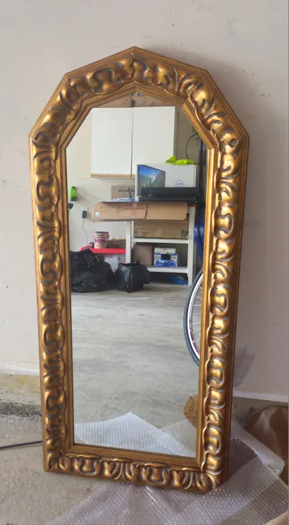 Ornate Gold wooden Framed Mirror thumbnail