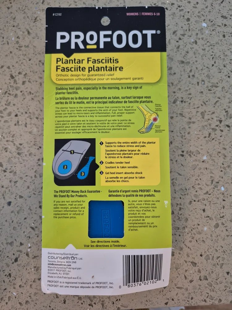 Profoot Plantar Fasciitis Insole (Women's 6-10) image indicator(2)