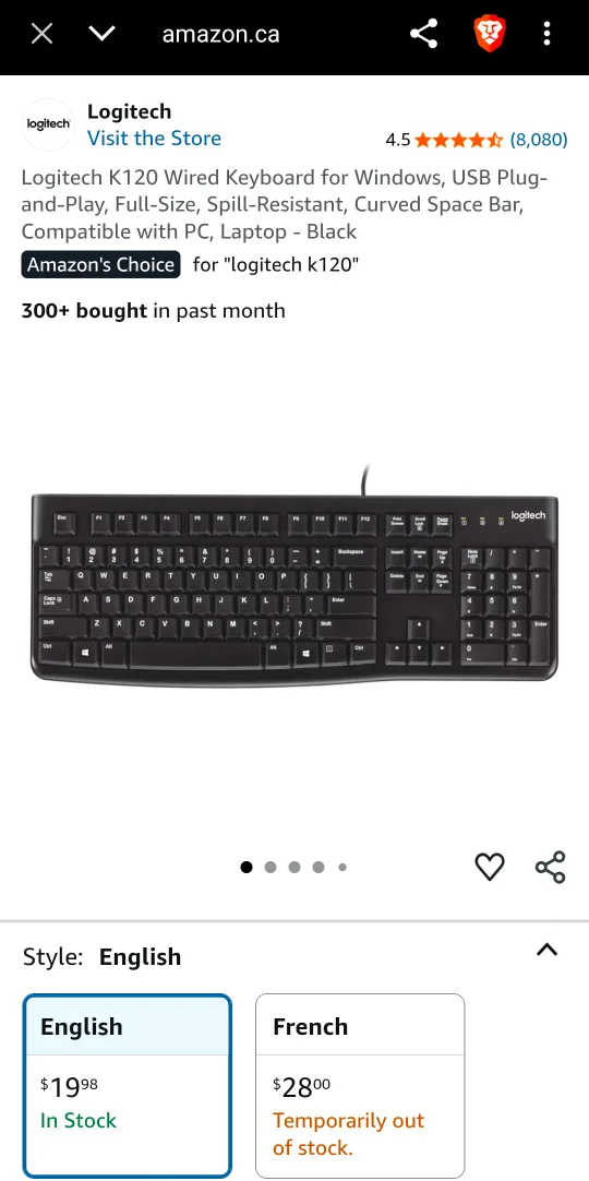 Logitech K120 Wired Keyboard - Black image indicator(3)