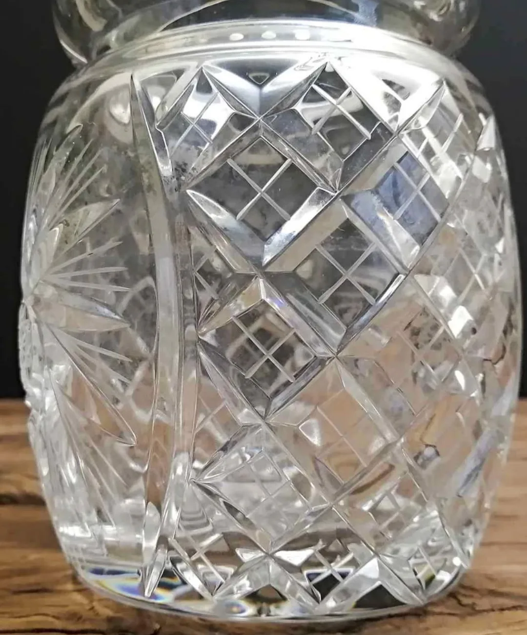 Pinwheel Crystal Vase ~ Wide Mouth Flower Vase image indicator(5)