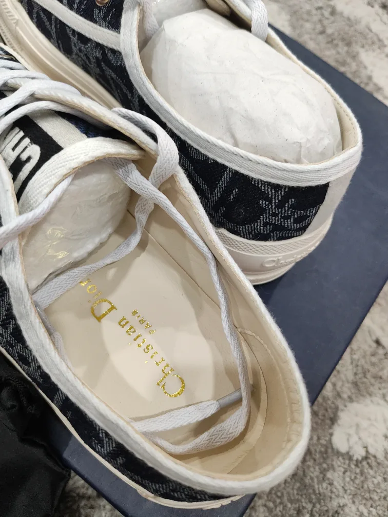 Dior Denim Print Platform Sneakers thumbnail