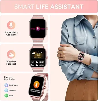 Rose Gold Smart Watch with Activity Tracker image indicator(9)