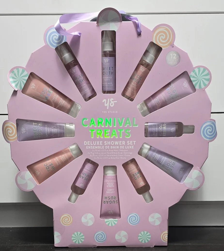 NEW! Yes Studio Carnival Treats Deluxe Shower Set - 12 Pc Set! thumbnail