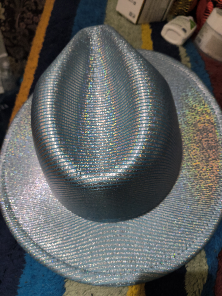 Blue Fedora Hat - 60% Cotton, 40% Polyester