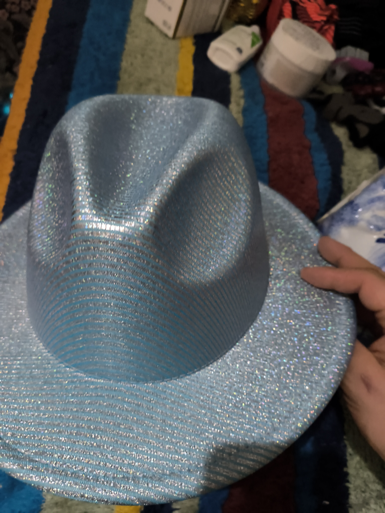 Blue Fedora Hat - 60% Cotton, 40% Polyester - photo 2