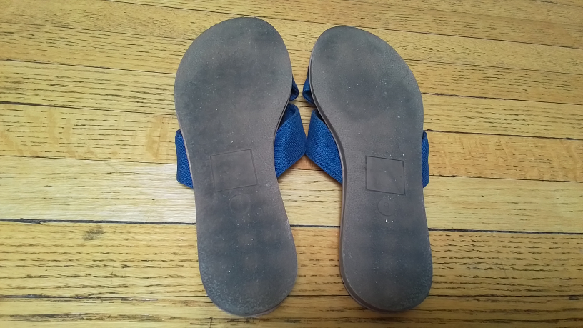 Charlize Blue Denim Cross Strap Sandals - Size 8 - photo 4
