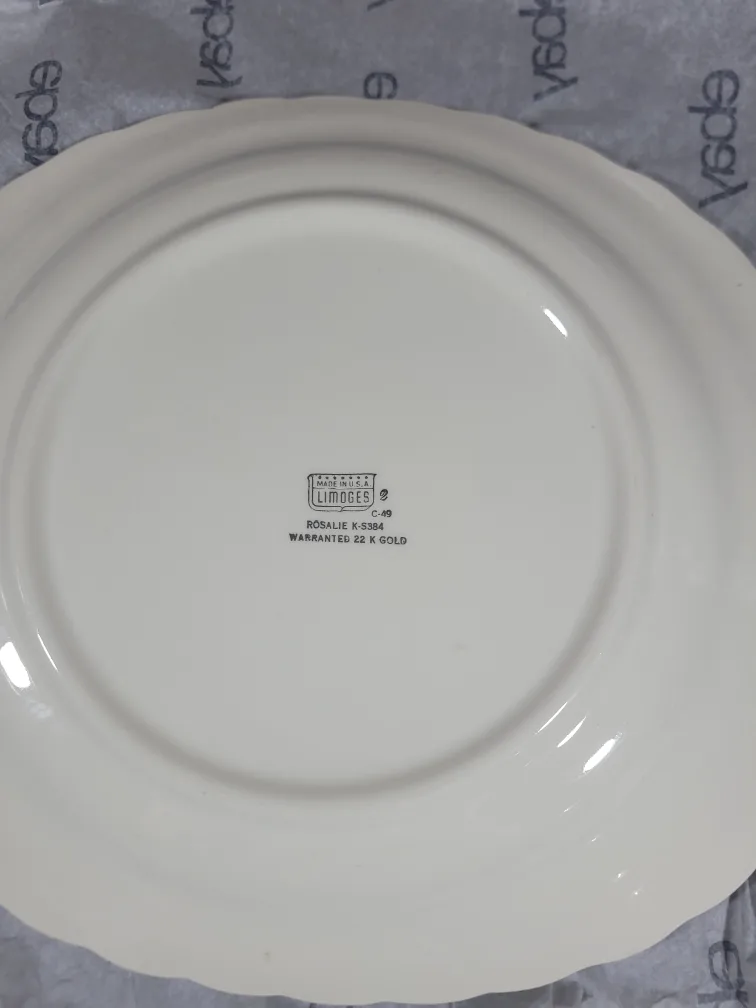 Limoges Rosalie K-5385 Warranted 22 K Gold Plate image indicator(3)