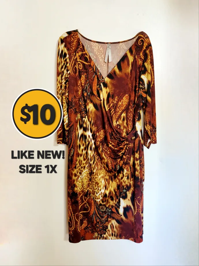 Cheetah Print Dress - LIKE NEW! thumbnail