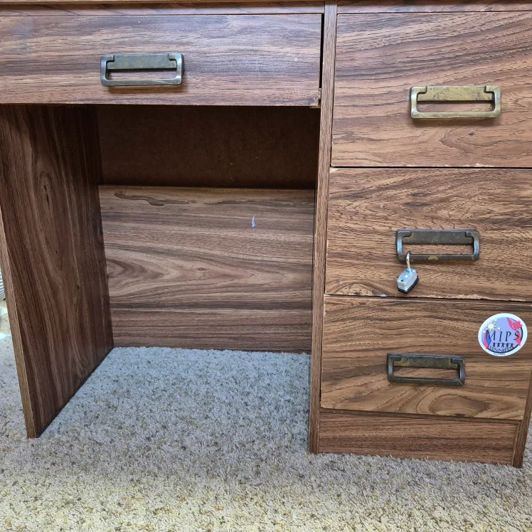 Wooden Desk with Drawers thumbnail