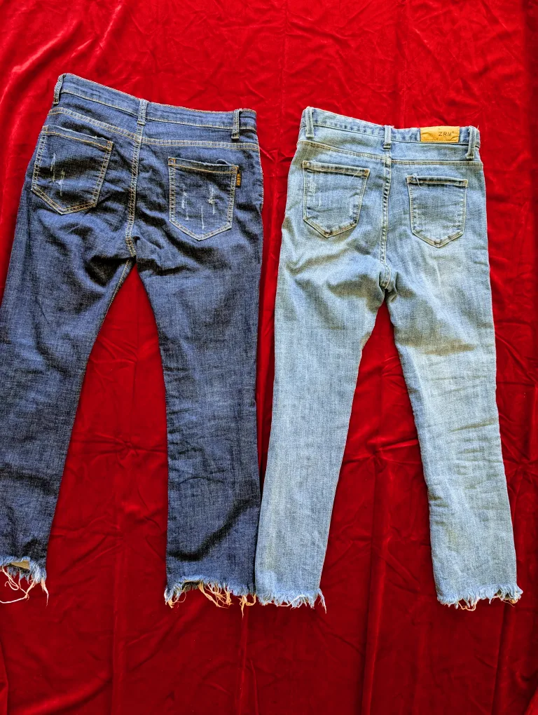 Two Pairs of Distressed Denim Jeans both $5 image indicator(3)