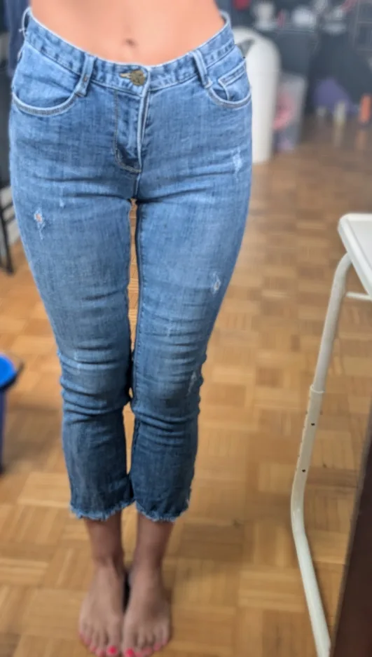 Two Pairs of Distressed Denim Jeans both $5 image indicator(4)