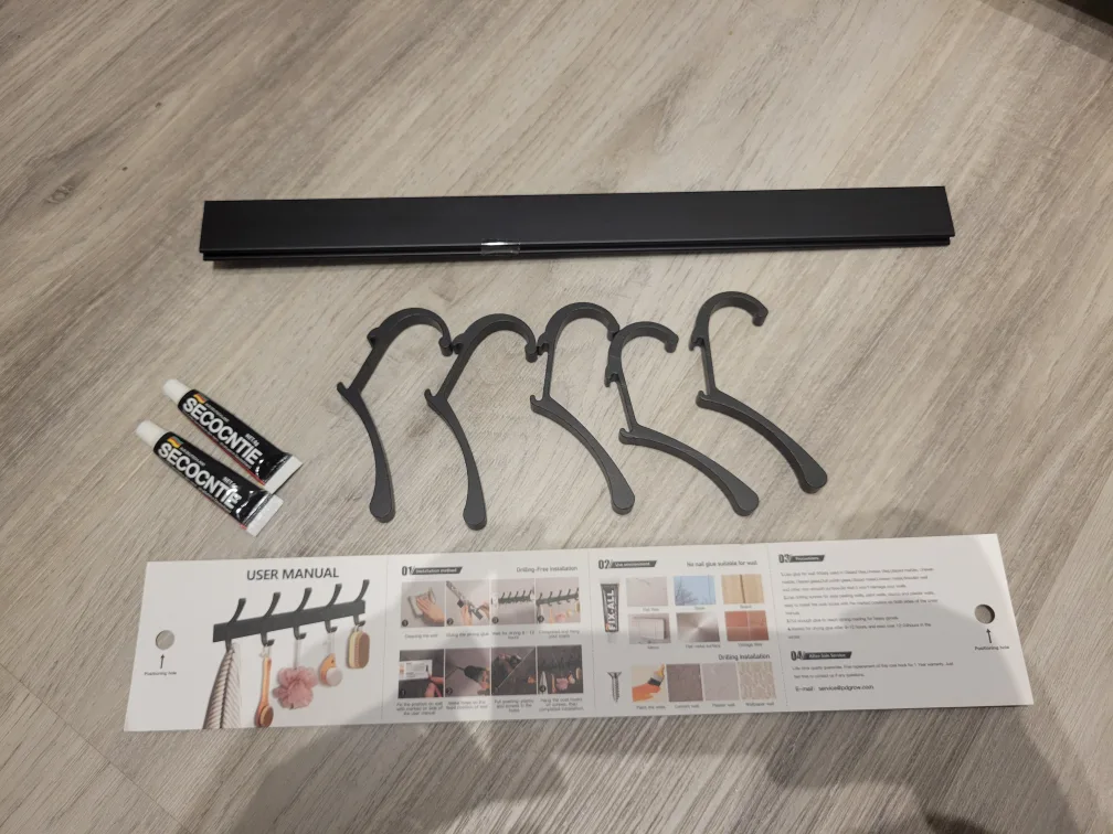 Over-the-Door Hook Rack & Wall Mount Hanger Set image indicator(2)