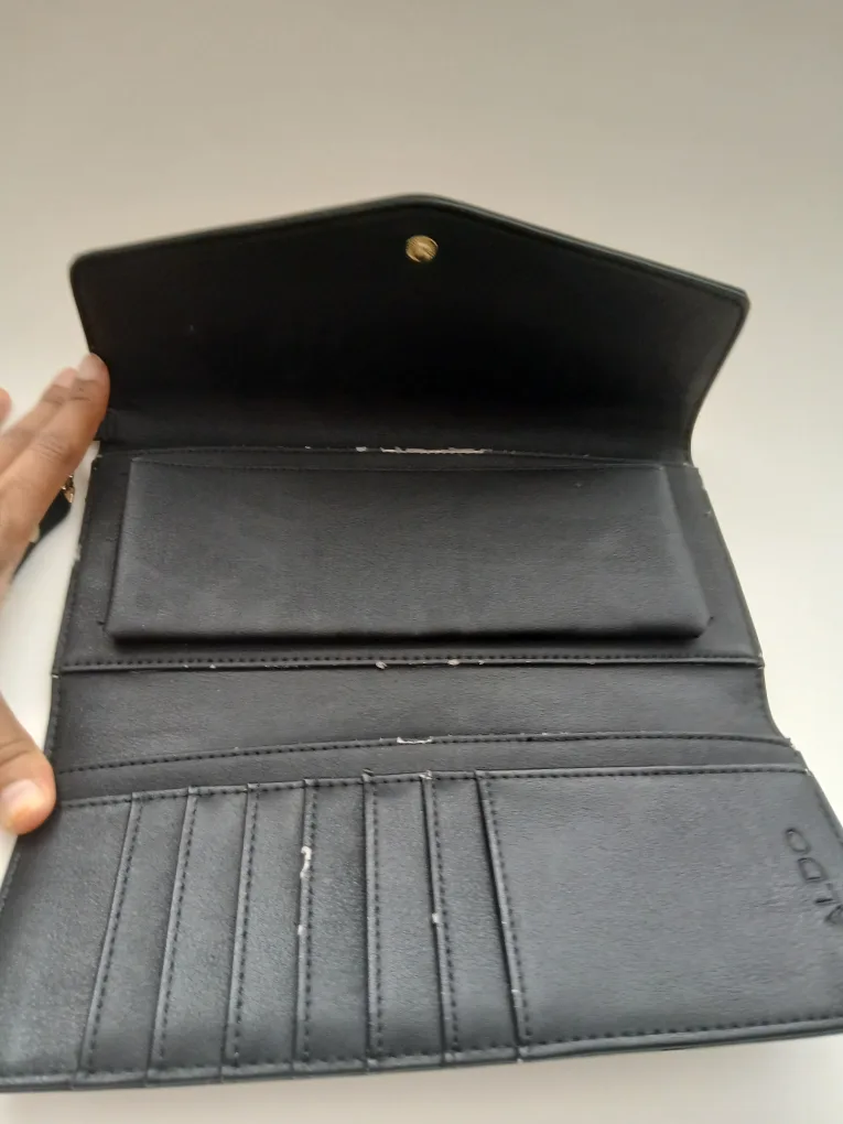 ALDO Studded Wallet - Black & Blush pink image indicator(2)