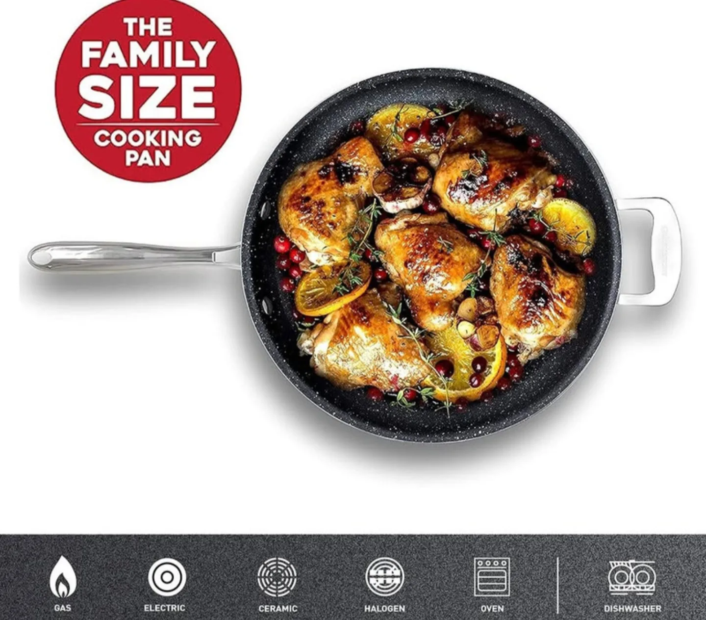 Granitestone 14" Frying Pan – Nonstick, Family Size thumbnail