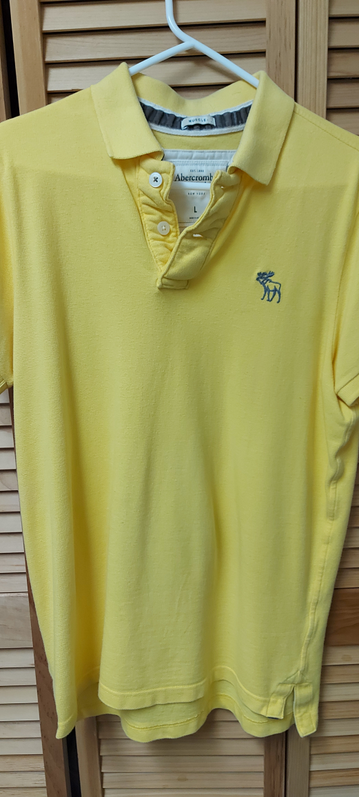 Abercrombie Yellow Polo Shirt - Size L