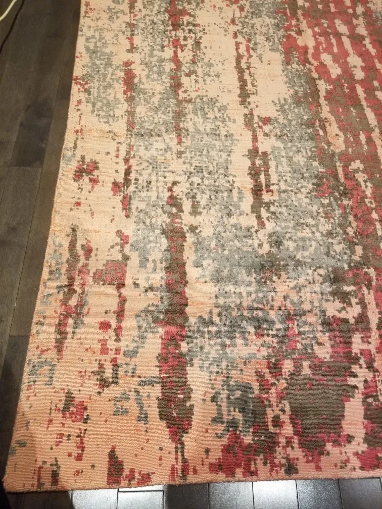 Abstract Area Rug - Pink/Gray thumbnail