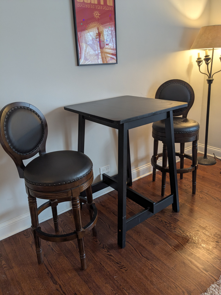 Bar Table with Two Stools