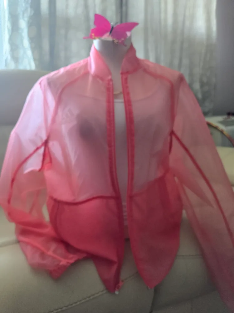 Adidas Pink Sheer Windbreaker Jacket thumbnail
