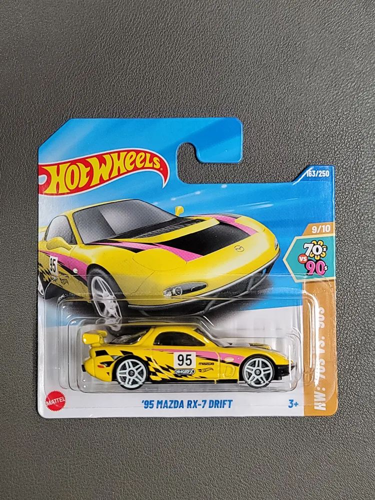 Hot Wheels '95 Mazda RX-7 Drift - Yellow thumbnail
