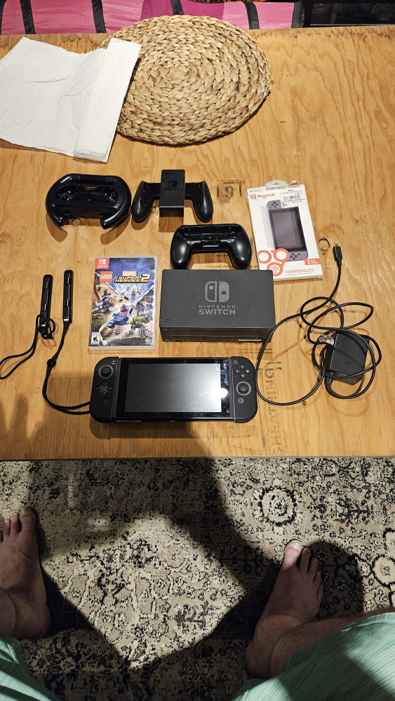 Nintendo Switch Console with Accessories and Game