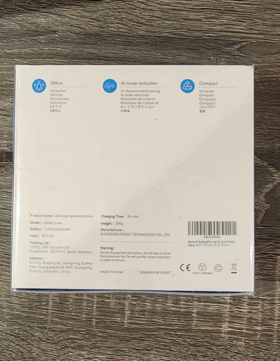 eMeet Luna Wireless Speakerphone - New in Box! image indicator(2)