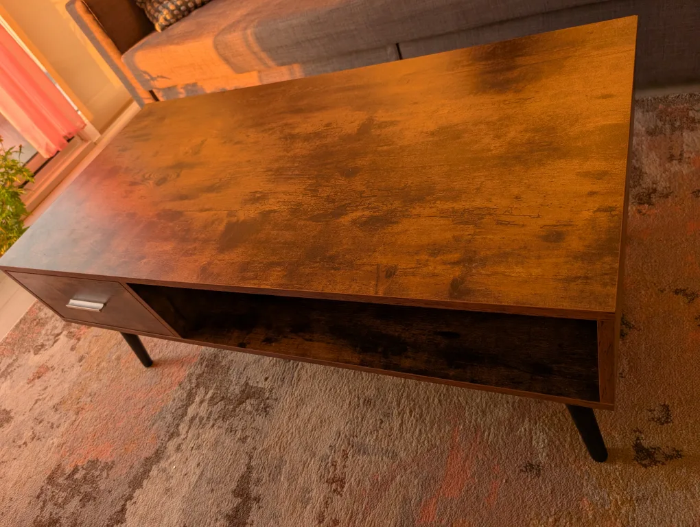 Brown Wooden Coffee Table with Storage image indicator(2)