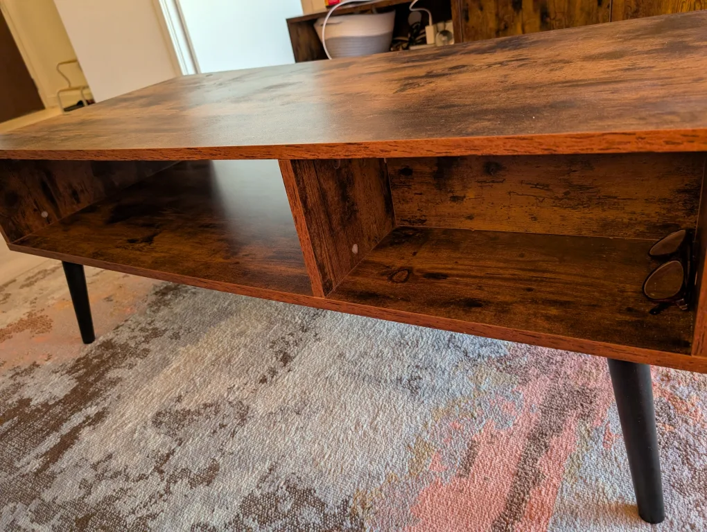 Brown Wooden Coffee Table with Storage image indicator(4)