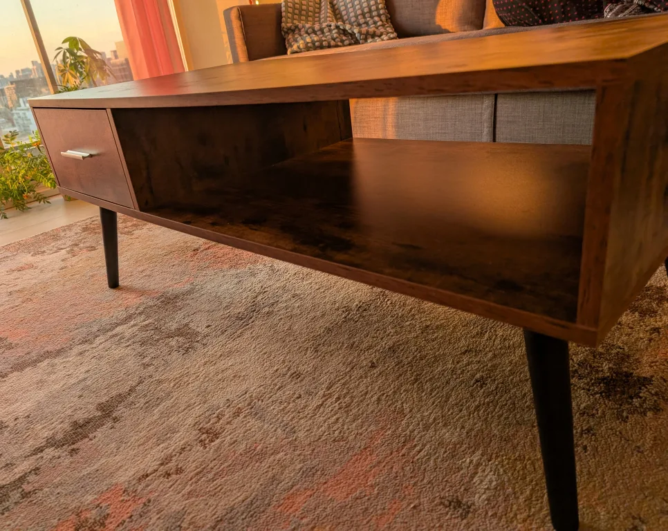 Brown Wooden Coffee Table with Storage image indicator(5)