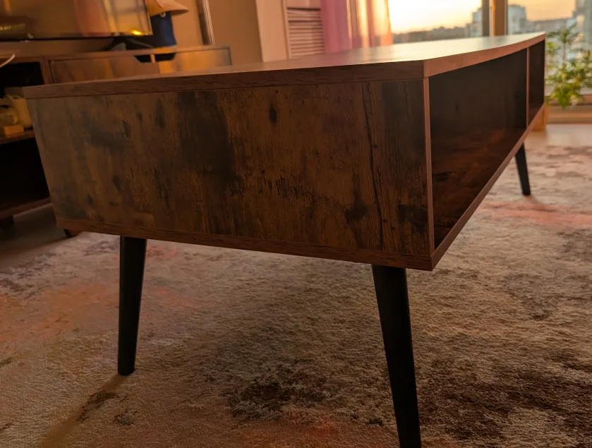 Brown Wooden Coffee Table with Storage image indicator(6)