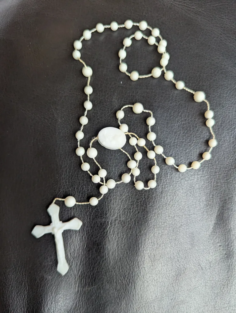 White Rosary Beads thumbnail
