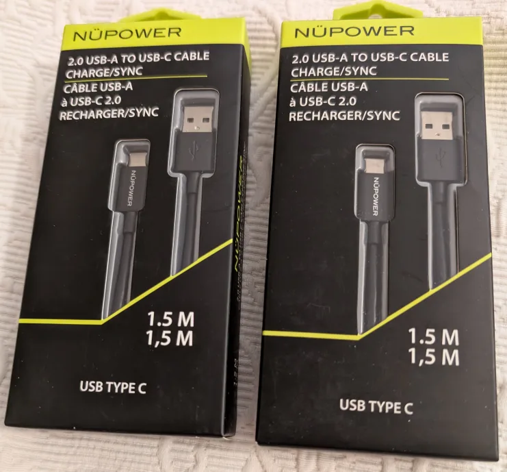 New NÜPOWER USB-A to USB-C Cable - 1.5M thumbnail