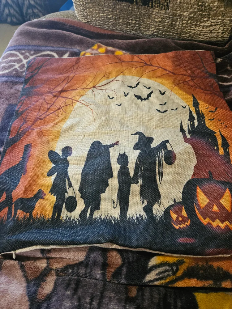 Halloween Throw Pillow Cover thumbnail
